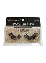 Maroof Mink 3D Hair Handmade Eyelashes, R18 Black, Black